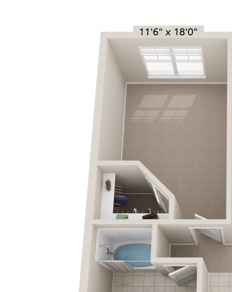 1 Bedroom Unfurnished